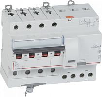 Дифференциальный автоматический выключатель АВДТ DX3 4 полюса, 40А, Тип AC, х-ка C, 300мА | код. 411209 |  Legrand 